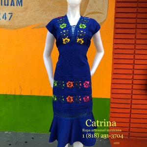 MEXICAN DRESS, Mexican Dress, handmade dress, embroidered dress, typical dress, regional dress, typical dress, Mexican party.