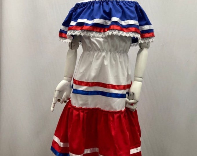 Dominican Republic dress, Costa Rica dress, Panama dress, Puerto Rico dress, Caribbean dress, Chile dress, Caribbean dress