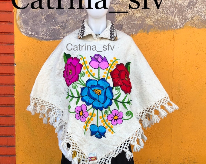 Mañanita mexicana bordada, poncho mexicano, gaban mexicano,mañanita artesanal, sarape mexicano, gaban bordado, mananita bordada, 5 de mayo, ENVIO GRATIS EN ESTADOS UNIDOS
