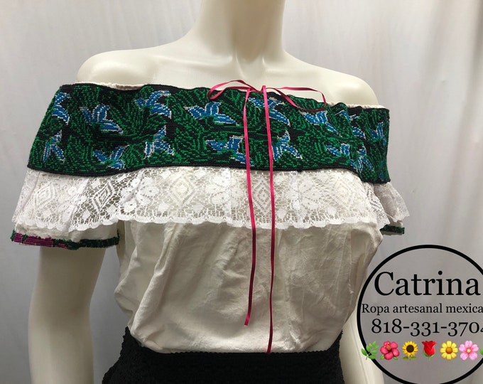 Blusa campesina olan fuera de los hombros  ideal para una fiesta mexicana o cualquier otro evento ENVÍO GRATIS EN ESTADOS UNIDOS