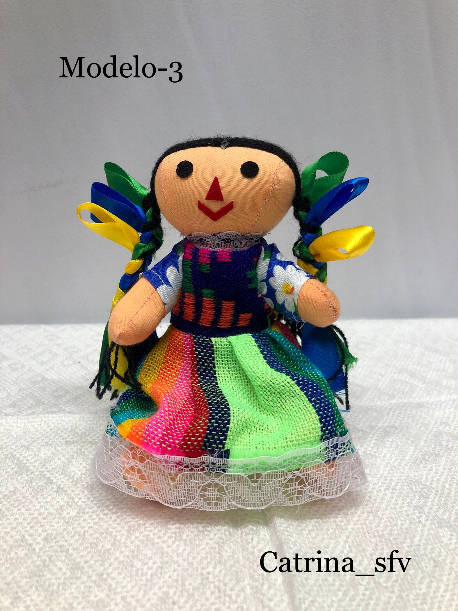 Muñeca Trapo Maria Lele Queretana Artesanal 28 Cm Mexicana