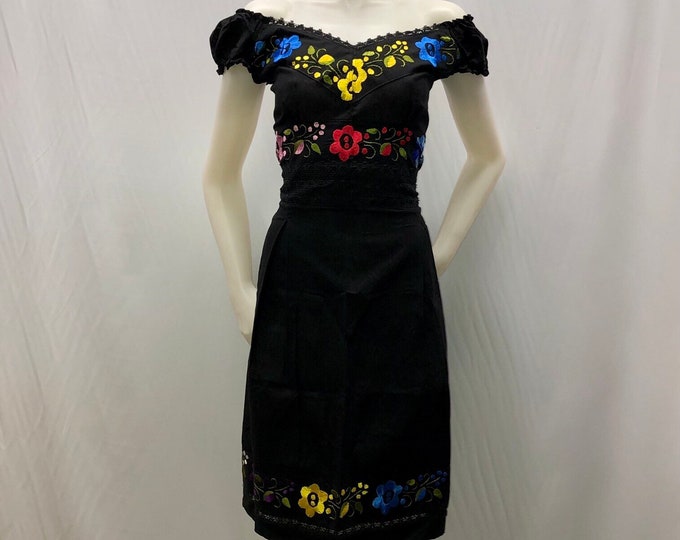VESTIDO MEXICANO, vestido corto, vestido artesanal, vestido bordado, vestido típico, vestido regional, ideal para una fiesta mexicana, ENVÍO GRATIS EN ESTADOS UNIDOS