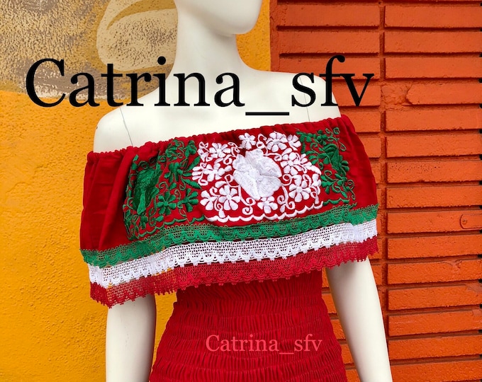 Blusa mexicana bordada, Blusa artesanal mexicana, blusa campesina, off the shoulders blouse, 5 de mayo, fiesta mexicana, day of the dead, ENVIO GRATIS EN ESTADOS UNIDOS