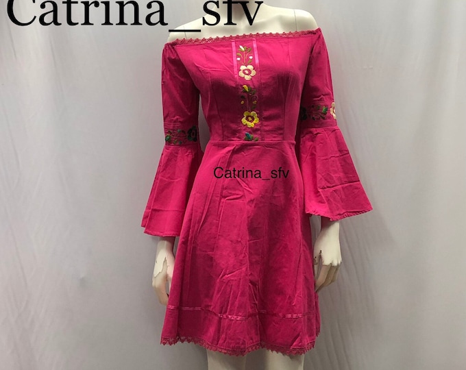Vestido mexicano, vestido negro bordado, off the shoulders dress, vestido fuera de los hombros, vestido artesanal, vestido típico, 5 de mayo, ENVIO GRATIS EN ESTADOS UNIDOS