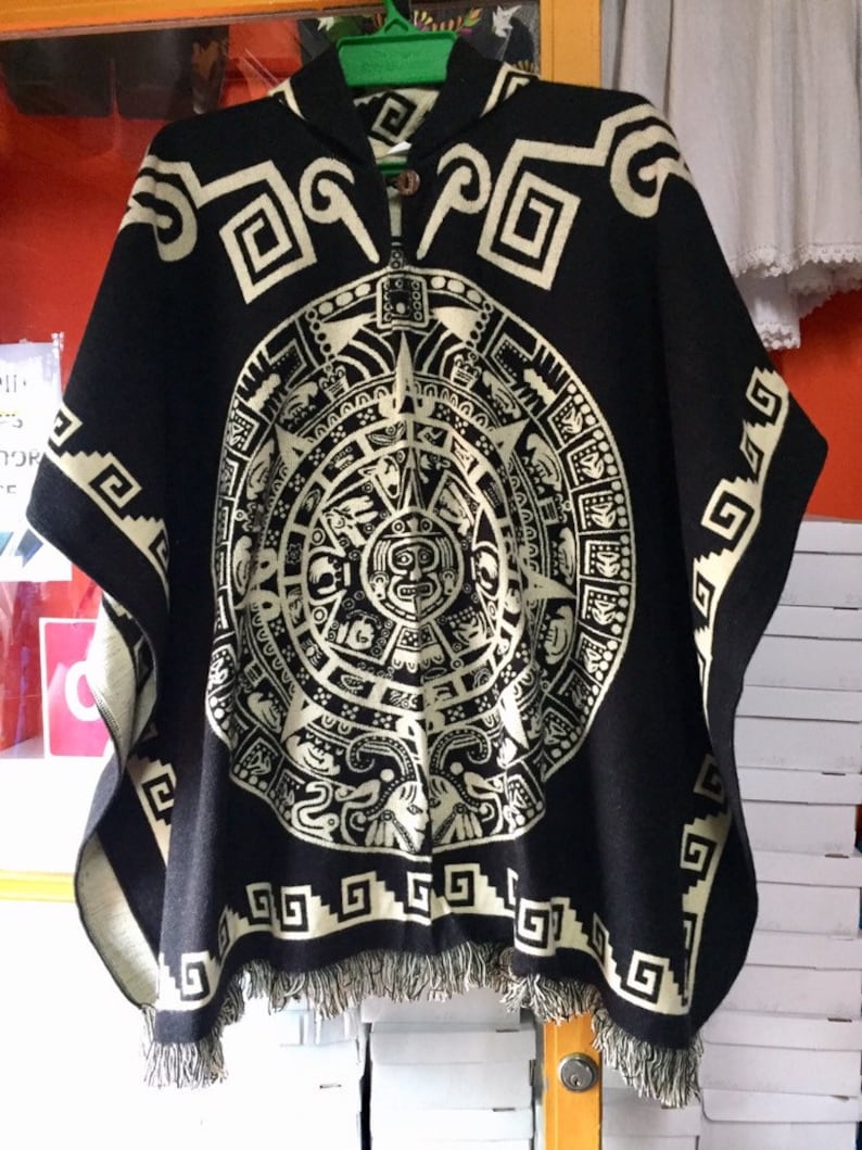 Aztec Calendar Poncho Aztec Calendar Gabán Aztec Calendar - Etsy