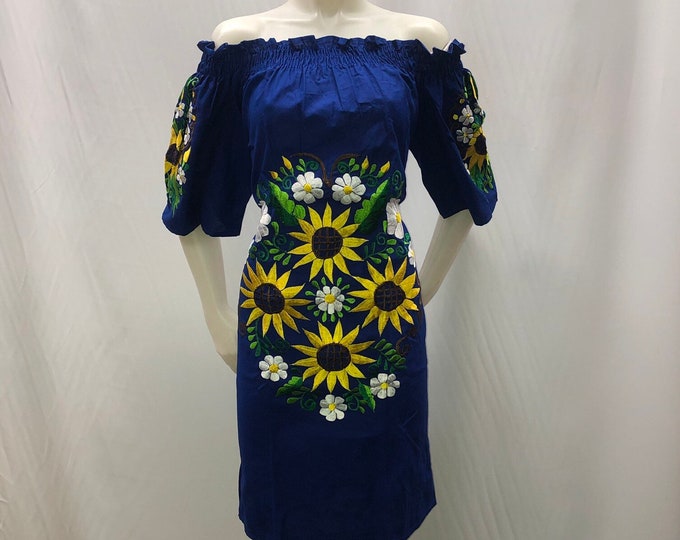 Vestido mexicano “sol” ideal para una fiesta mexicana o cualquier otro evento ENVÍO GRATIS EN ESTADOS UNIDOS