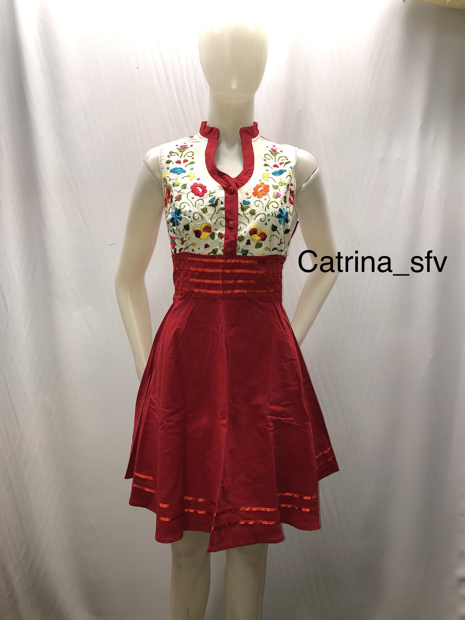  Vestido bordado mexicano de México, vestidos mexicanos  tradicionales bordados, tipico artesanal, auténtico, Azulr77310 : Ropa,  Zapatos y Joyería