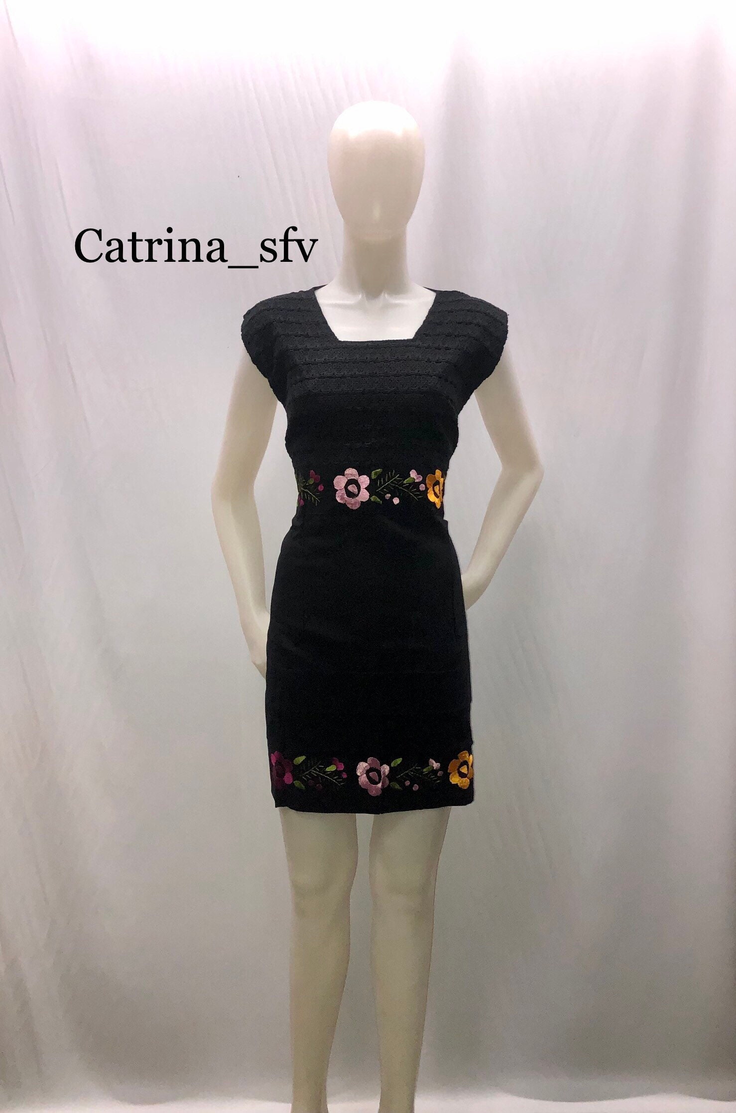 Vestido mexicano, vestido negro bordado, shoulders dress, vestido fuera de los hombros, vestido artesanal, vestido típico, de mayo, ENVÍO GRATIS EN ESTADOS UNIDOS