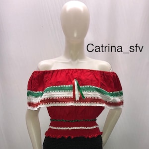 Mexikanische Bluse, Bluse von den Schultern, typisch mexikanische Bluse, mexikanische Handwerkerbluse, Tag der Toten, Mexikanische Party, 5. Mai,