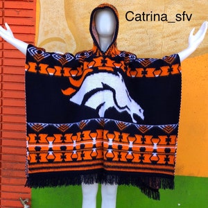 DENVER PONCHO, sports poncho, hooded poncho, handmade poncho, hooded coat, horse poncho