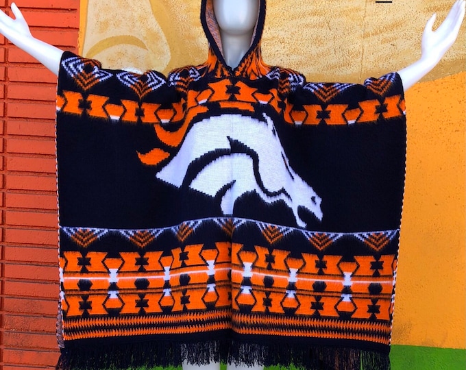 DENVER PONCHO, sports poncho, hooded poncho, handmade poncho, hooded coat, horse poncho