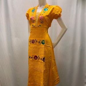 MEXICAN DRESS, Long Mexican Dress, Handmade Dress, Embroidered Dress ...