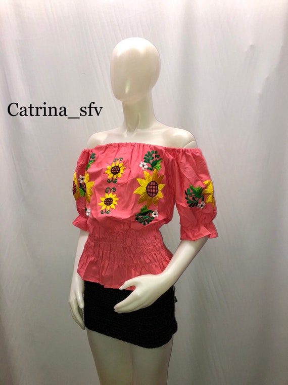 Blusa mexicana off the shoulder blouse blusa bordada blusa - Etsy España Blusa mexicana off the shoulder blouse blusa bordada blusa - Etsy España