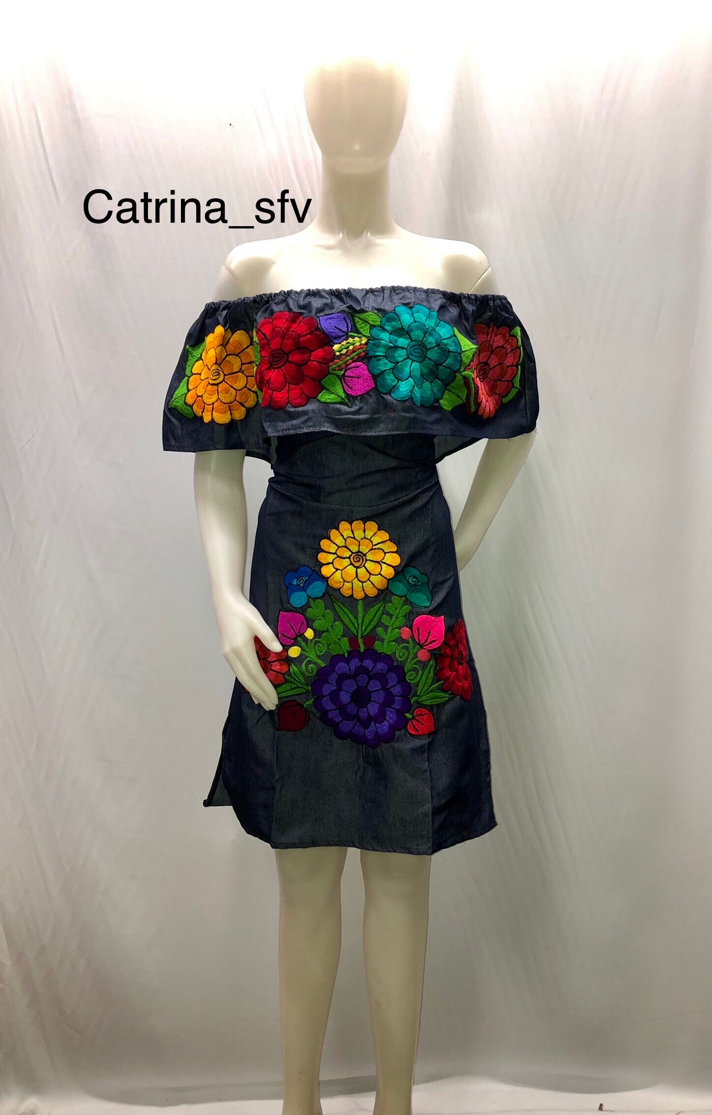 Derivar Activar Picasso VESTIDO MEXICANO, vestido fuera de los hombros, vestido negro bordado, off  the shoulders dress, el vestido perfecto para una fiesta mexicana, ENVÍO  GRATIS EN ESTADOS UNIDOS