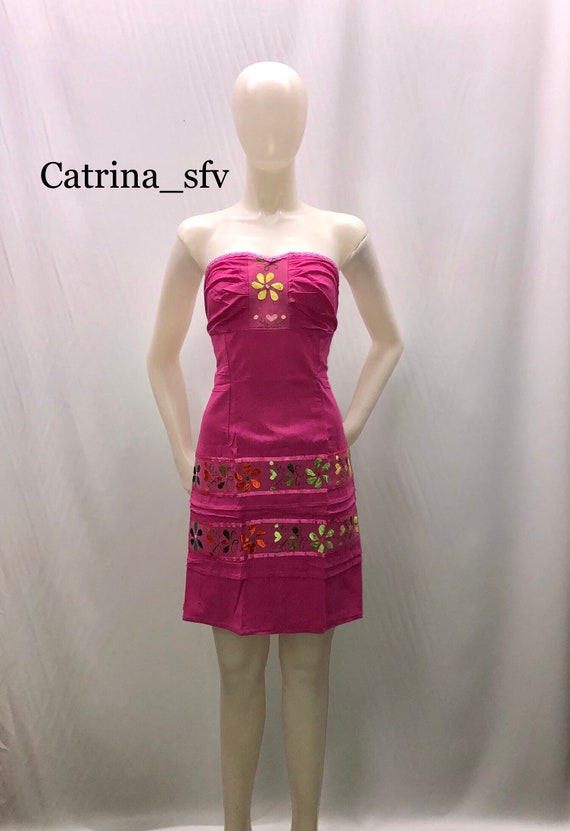 embroidered dress casual Artisanal Embroidered Dress 100% Cotton Black 603709 – El General Western  Wear