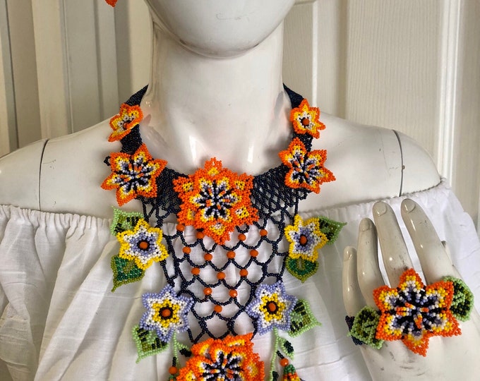 Collares pulseras aretes de chaquira, ENVIO GRATIS EN ESTADOS UNIDOS