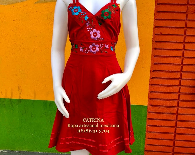 Vestido mexicano tirantes ideal para una fiesta mexicana o cualquier otro evento ENVÍO GRATIS EN ESTADOS UNIDOS