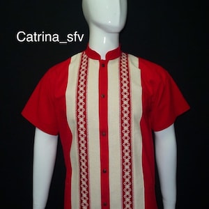 Guayabera shirt, guayabera, Mexicaans shirt, typisch shirt, handgemaakt shirt, geborduurd shirt, Mexicaans feest, 5 mei, Dag van de Doden