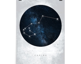 Carina Constellation / Constellation Poster / Constellation Home Decor / Stars Lovers Gift / Star Constellation / Zodiacal Constellation