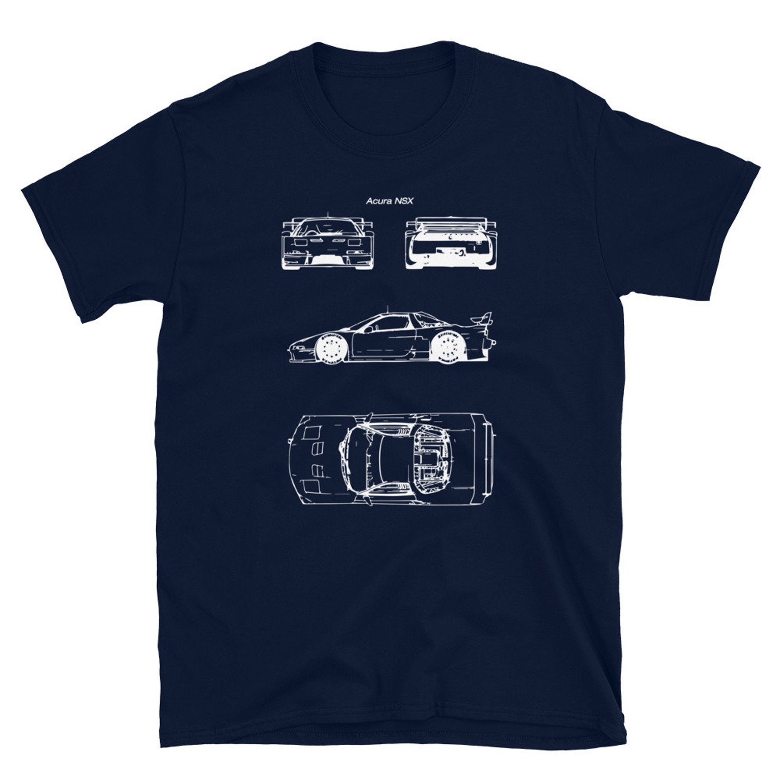 Acura NSX T-shirtcar Blueprint / Car Lover Gift / Engineer - Etsy