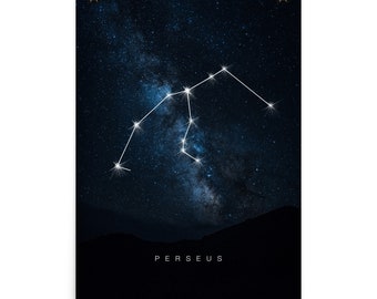 Perseus (Hemisphere) Constellation / Constellation Poster / Constellation Home Decor / Stars Lovers Gift / Star Constellation