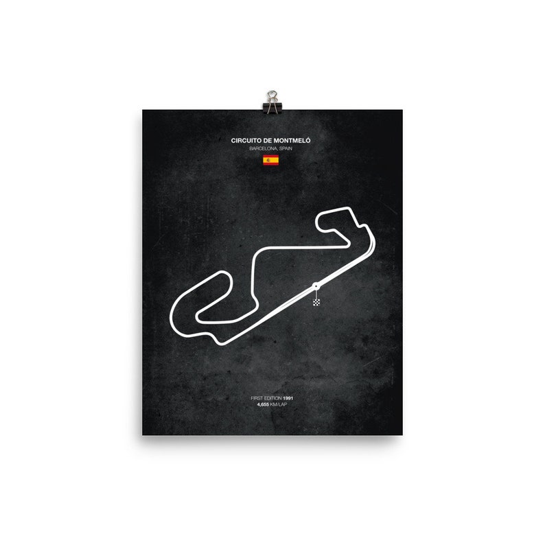 Circuito de Montmeló Barcelona, Spain / Racing Circuit Poster / Race Track Home Decor / Car Lovers Gift / Moto image 6