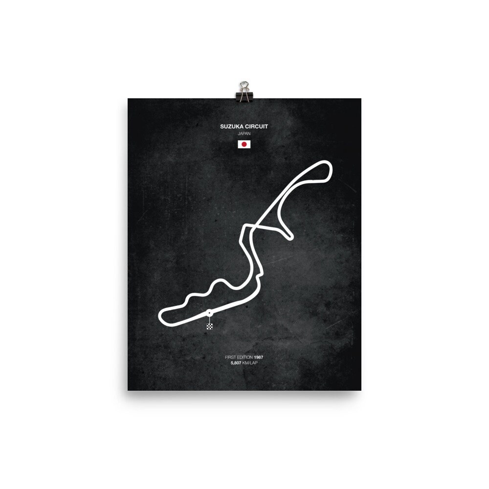 Suzuka Circuit Japan / Racing Circuit Poster / Race Track Etsy