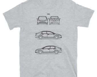 Civic - T-ShirtCar Blueprint / Car Lover Gift / Engineer