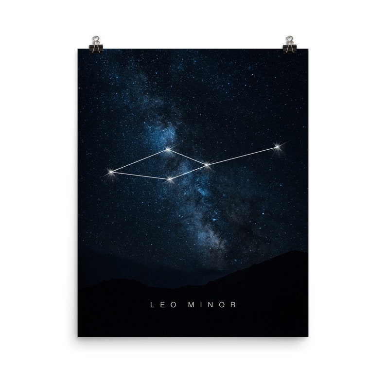 Leo Minor Constellation / Constellation Poster / Constellation Home Decor / Stars Lovers Gift / Star Constellation / Zodiacal Constellation image 3