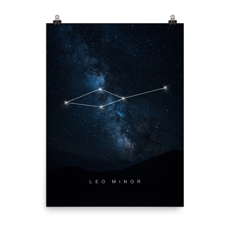 Leo Minor Constellation / Constellation Poster / Constellation Home Decor / Stars Lovers Gift / Star Constellation / Zodiacal Constellation image 1