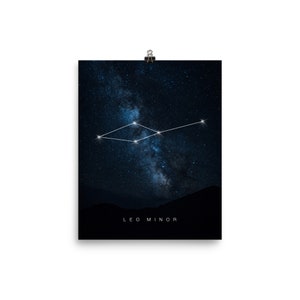 Leo Minor Constellation / Constellation Poster / Constellation Home Decor / Stars Lovers Gift / Star Constellation / Zodiacal Constellation image 5