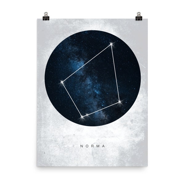 Norma Constellation / Constellation Poster / Constellation Home Decor / Stars Lovers Gift / Star Constellation / Zodiacal Constellation