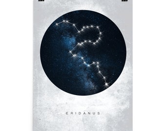 Eridanus (Cancer) Constellation / Constellation Poster /Constellation Home Decor/Stars Lovers Gift/Star Constellation/Zodiacal Constellation