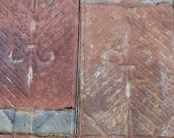 Antique tin metal ceiling tile Architectural Salvage Nouveau Chippy Shabby French Country supplies