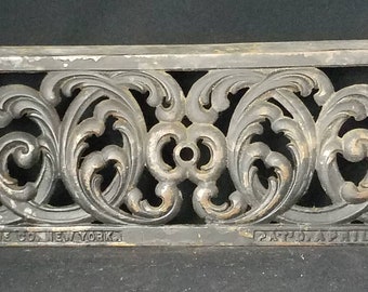 Antique Architectural Salvage Fireplace Cover Art Deco Nouveau Cast Iron Mantle Summer Door From The Collection Of Fellenz Antiques