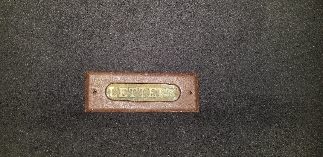 Antique Vintage Brass Mail Slot Cover Letter Mail Drop Slot Etsy