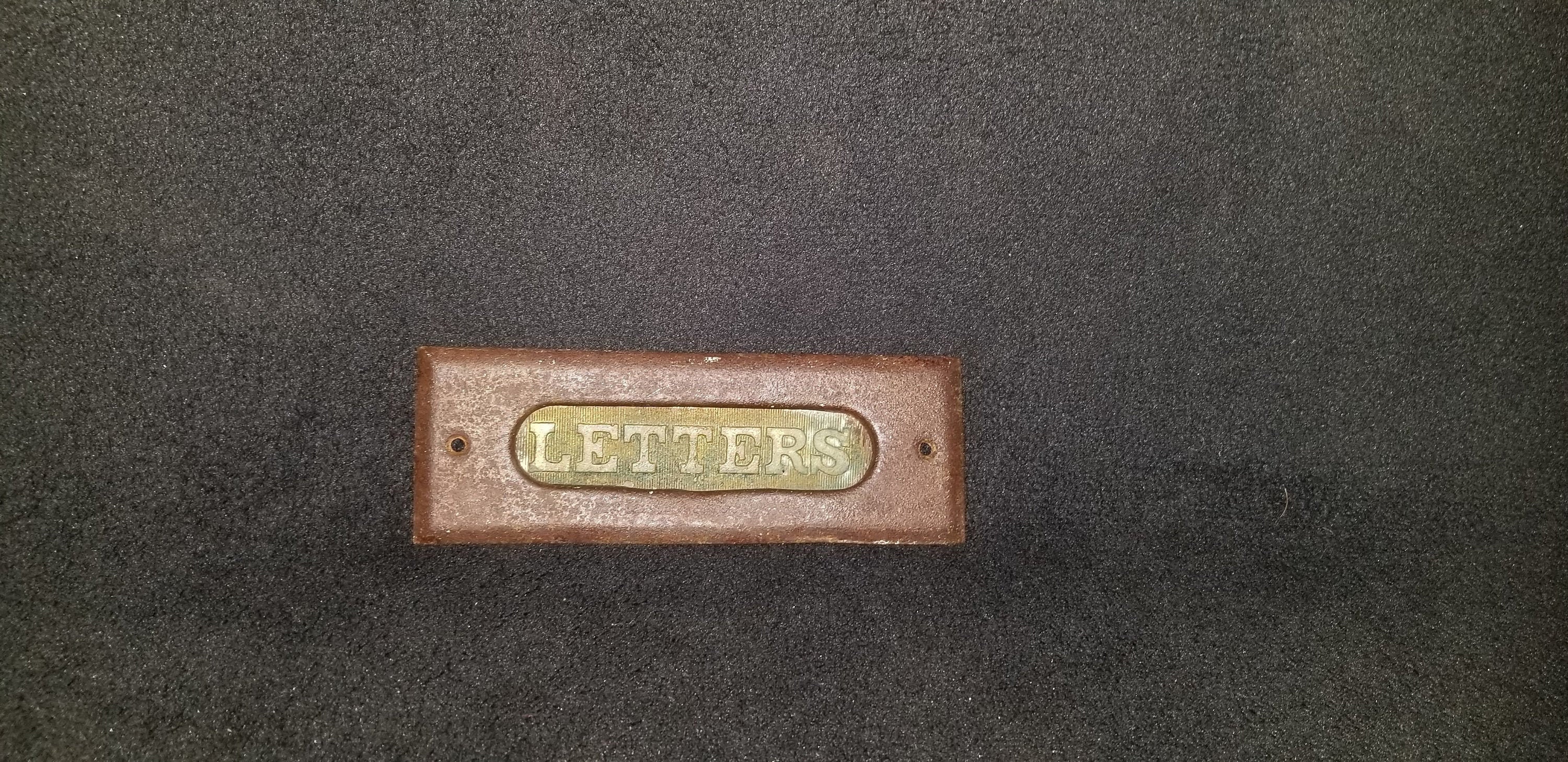 Antique Vintage Brass Mail Slot Cover Letter Mail Drop Slot Etsy