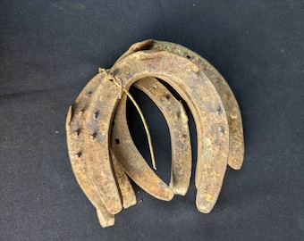 Vintage Horseshoe Pitching, 4 Horse Shoes Lawn Game, 2.35 Lbs 2 Pairs  Horseshoes, Yard Game, Summer Party Game Horseshoe Toss 