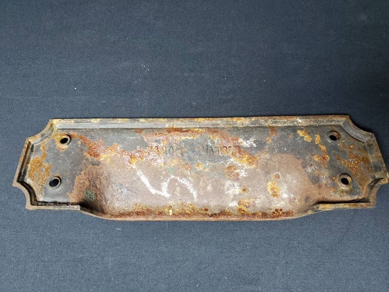 Antique Vintage Cast Iron Mail Slot Cover Letter Mail Drop Etsy