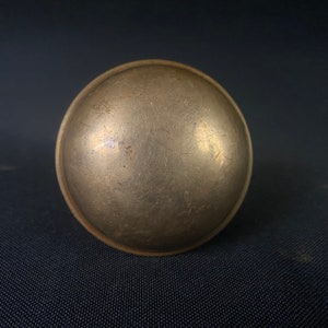 Antique Architectural Salvage Steel Door Knob with Satin Brass Finish