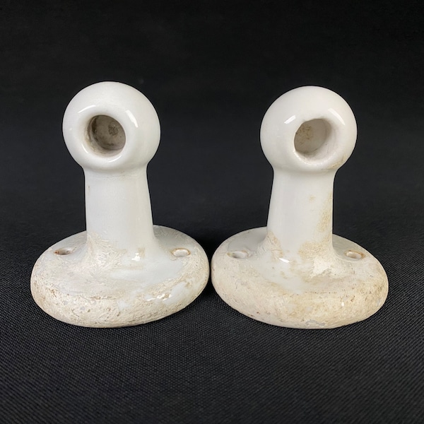 Antique Porcelain Towel Bar Etsy