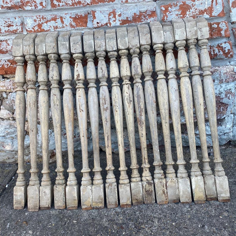 Antique Architectural Salvage Set of 17 Oak Balusters - Etsy