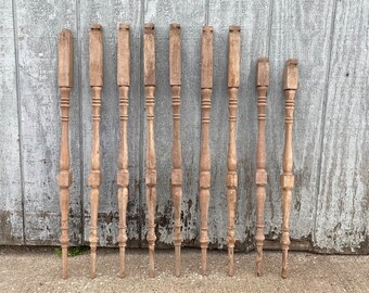 Antique Architectural Salvage Set of 9 Spindles