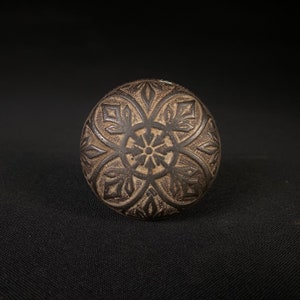 Antique Architectural Salvage Norwalk Cast Iron 4 Fold Passage Door Knob Circa 1880s