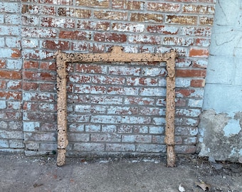 Antique Architectural Salvage cast iron Fireplace Surround.