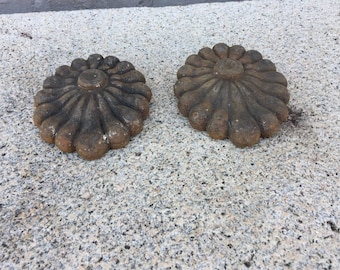 Pair of Architectural Cast Iron Pendants From The Collections Of Fellenz Antiques