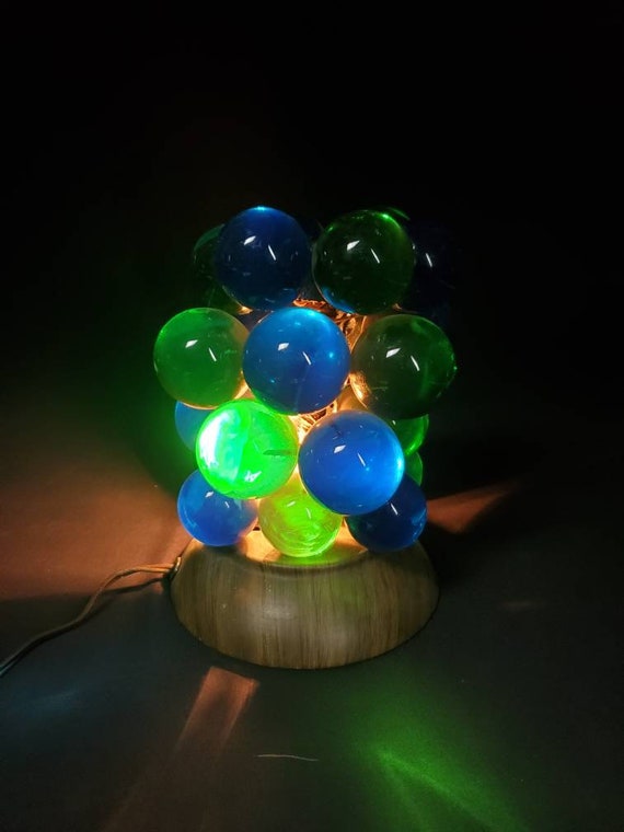 Vintage Pineapple Resin Ball Lamp C.1960s. From the Collection of