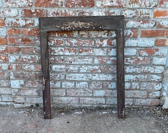 Antique Architectural Salvage cast iron Fireplace Surround.