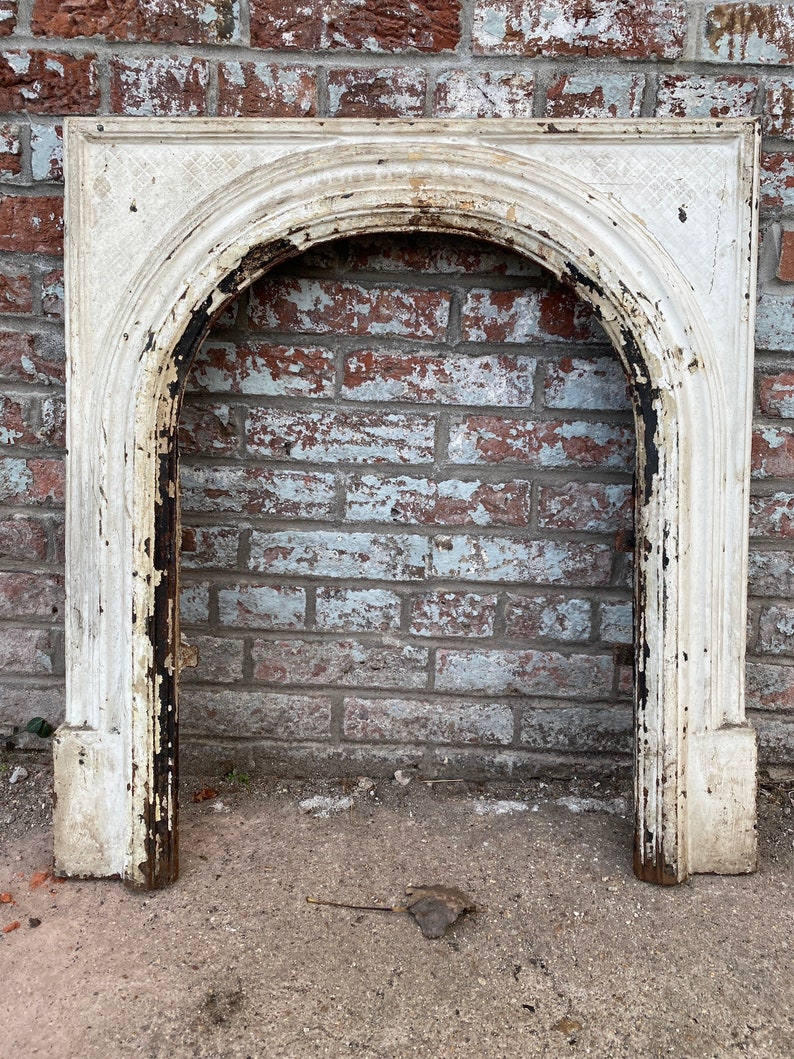 Antique Architectural Salvage Cast Iron Fireplace Surround. Etsy