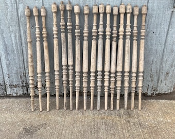 Antique Architectural Salvage Set of 15 Spindles